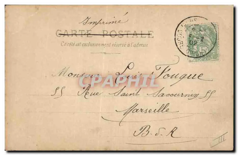 Cachorro pug — retrato — carte postale impressa - Verso