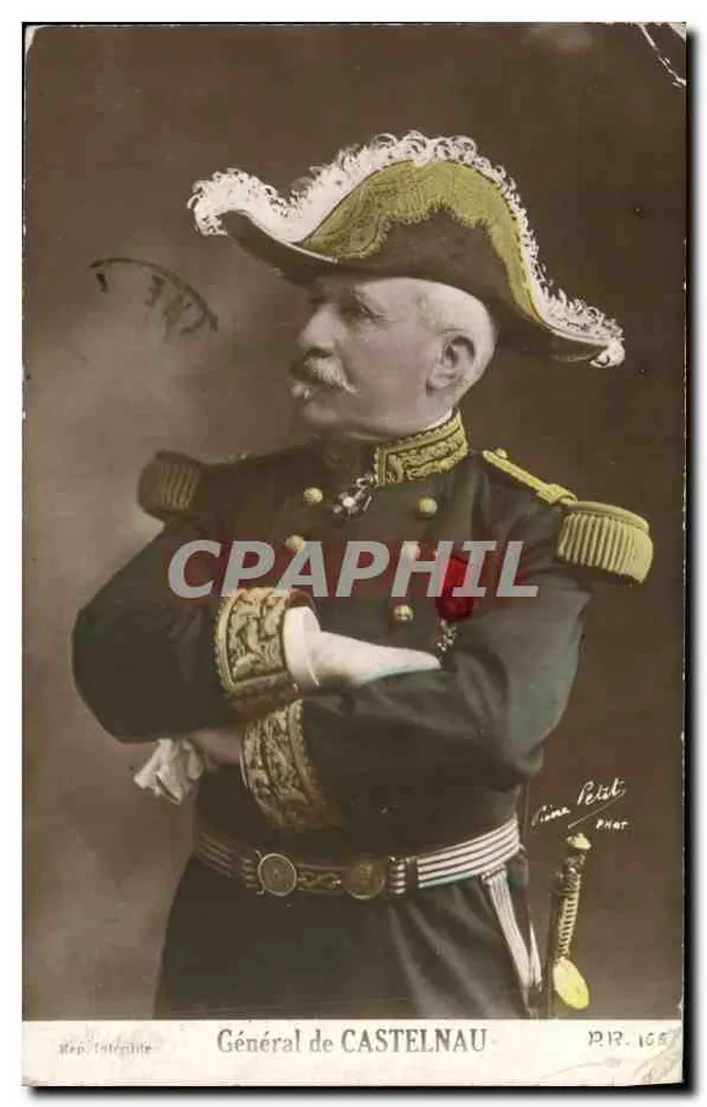 Général de Castelnau — portrait en uniforme militaire — Cline Petit, photographe, 1912 - Frente