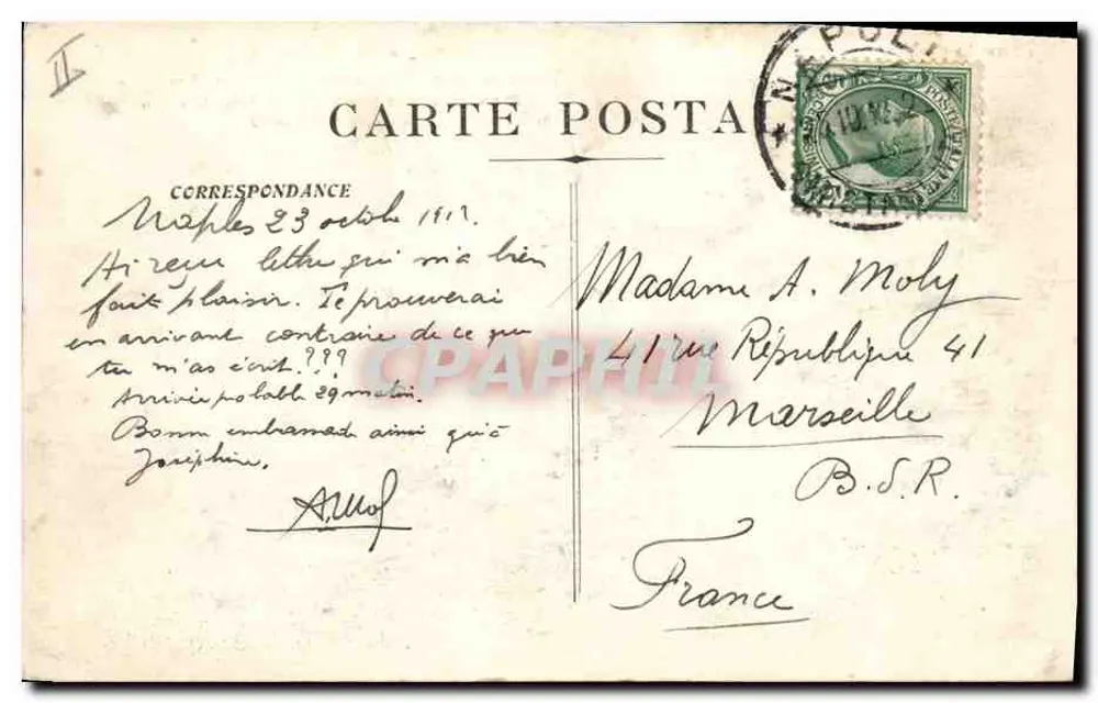 S.S. « MADONNA » — parowóz transportujący pasażerów do Ameryki — Télégrapho Marconi - Rewers
