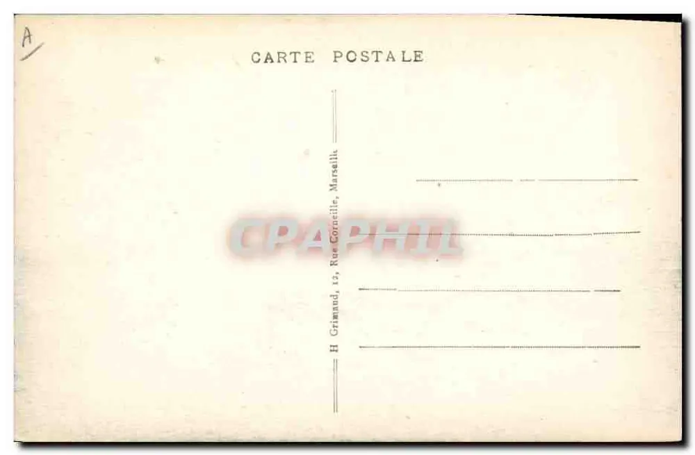 S/S LA MARSAA II — Cie de Navigation Mixte — editor H. Grimaud, Marselha - Verso