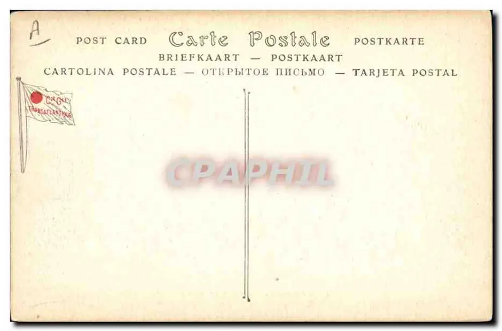 Postdampfer « MARECHAL BUGEAUD » — Compagnie Générale Transatlantique — Postdienste der Mittelmeerküste - Rückseite