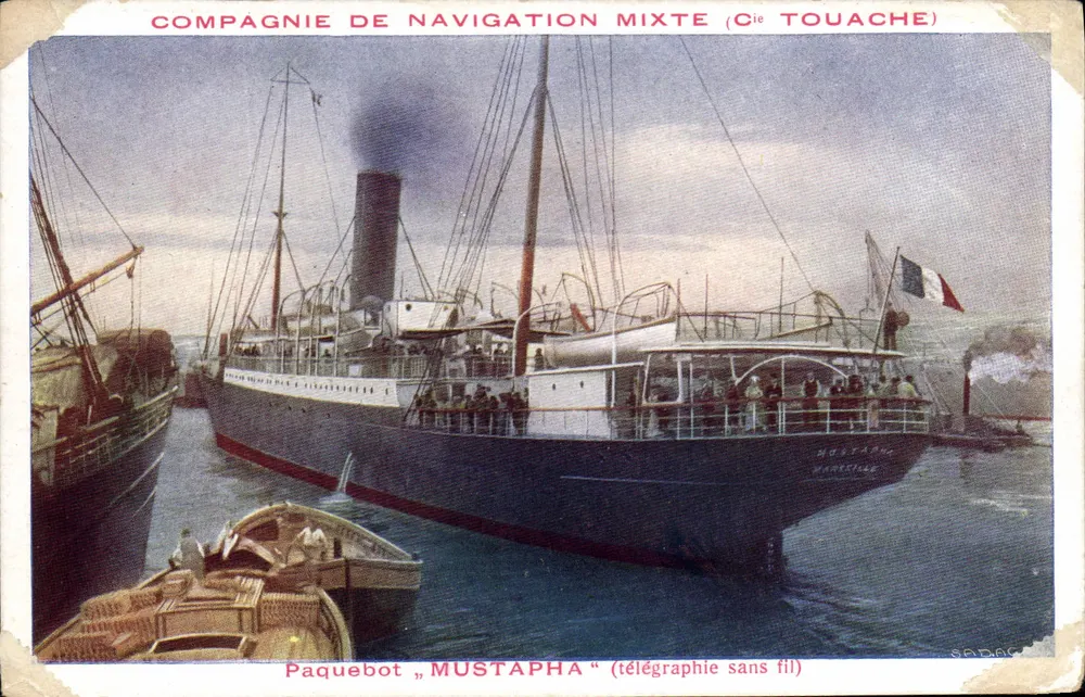 Paquebot « MUSTAPHA » — Compagnie de Navigation Mixte (Cie Touache) — éditeur S.A. DAS - Vorderseite
