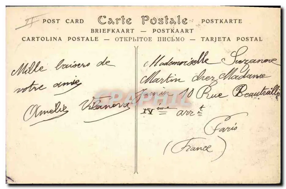 ORAN — Abfahrt der « Medjerda », Postdienst — ND Phot - Rückseite