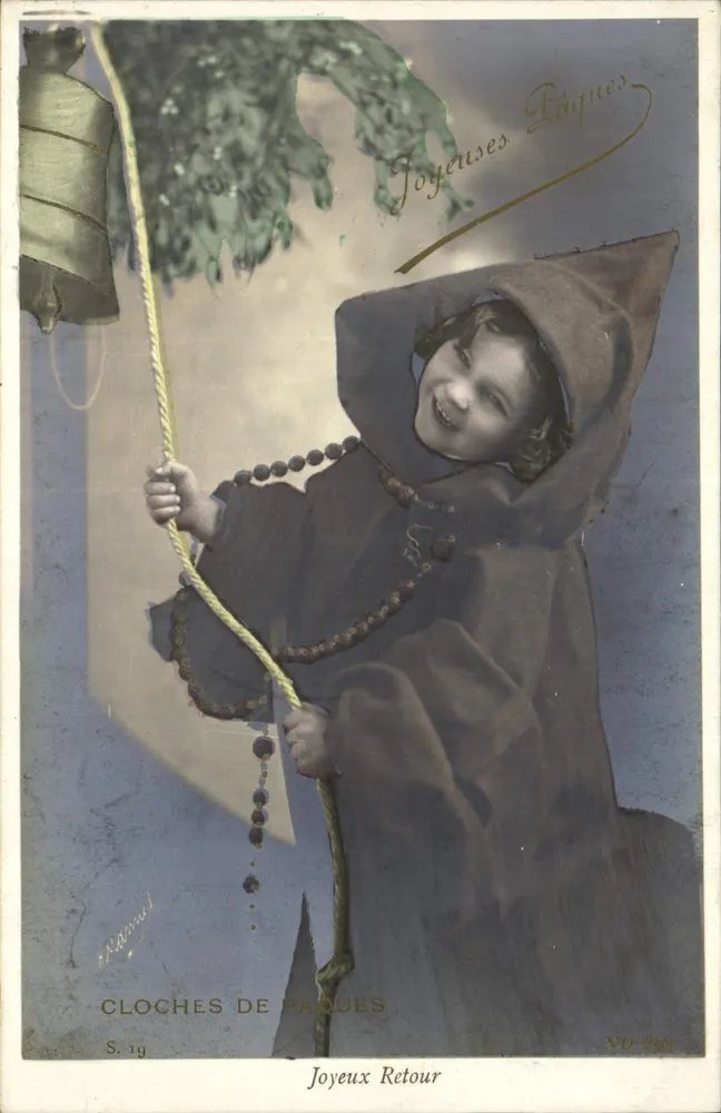 Criança em traje de Páscoa — Sinos de Páscoa — ND Photo, S. 19 - Frente
