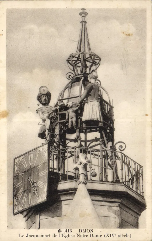 Der Jacquemart der Kirche Notre Dame — Dijon — 14. Jahrhundert - Vorderseite