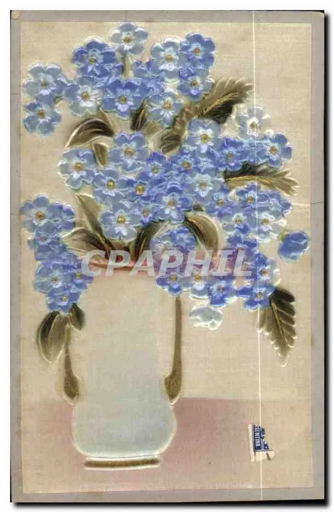 Bouquet de flores azuis — em relevo — editor Silvania - Frente