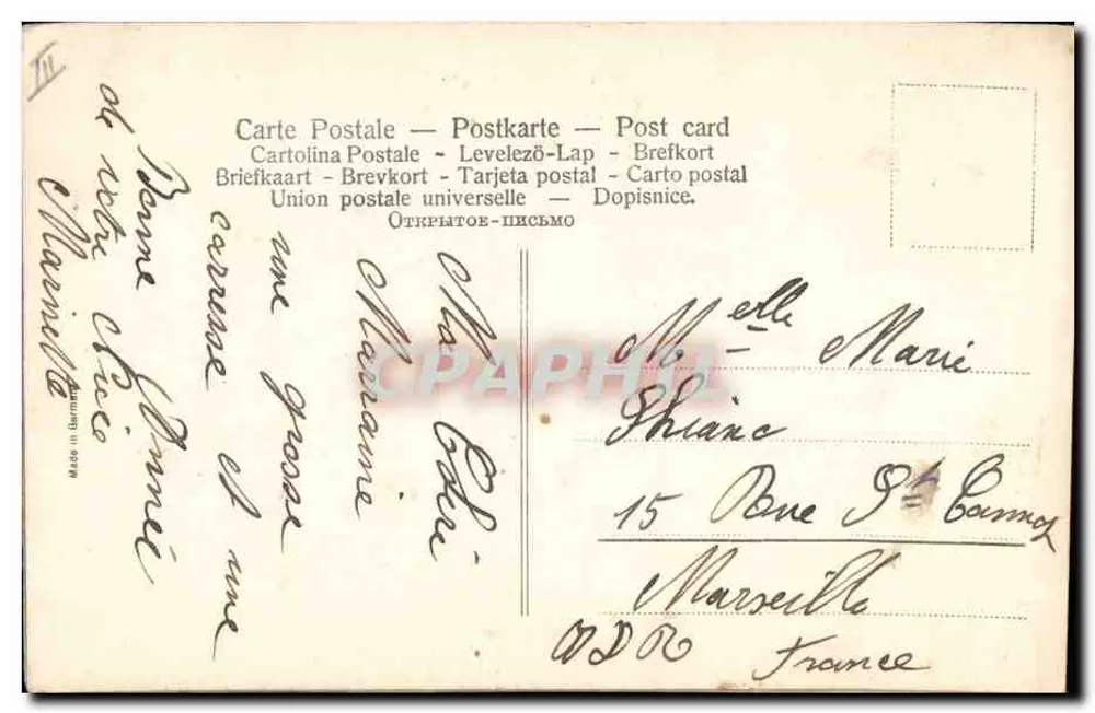 Bouquet de flores azuis — em relevo — editor Silvania - Verso