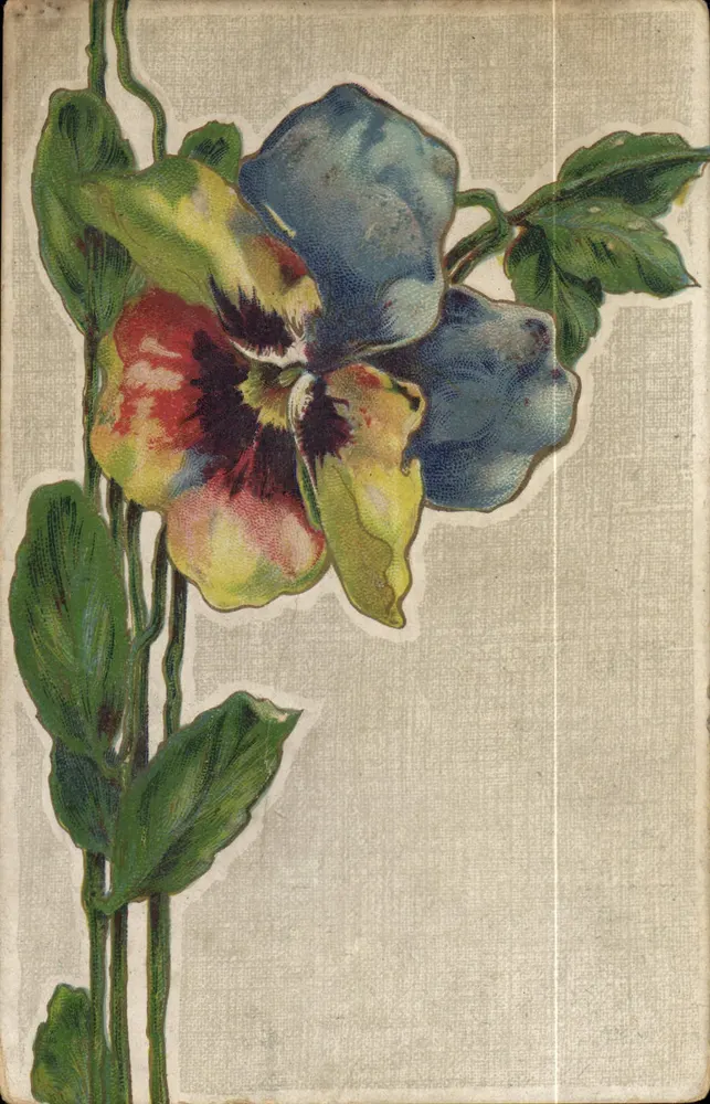 Ryba niebieska i czerwona — ilustracja botaniczna — wydawca nieznany - Awers