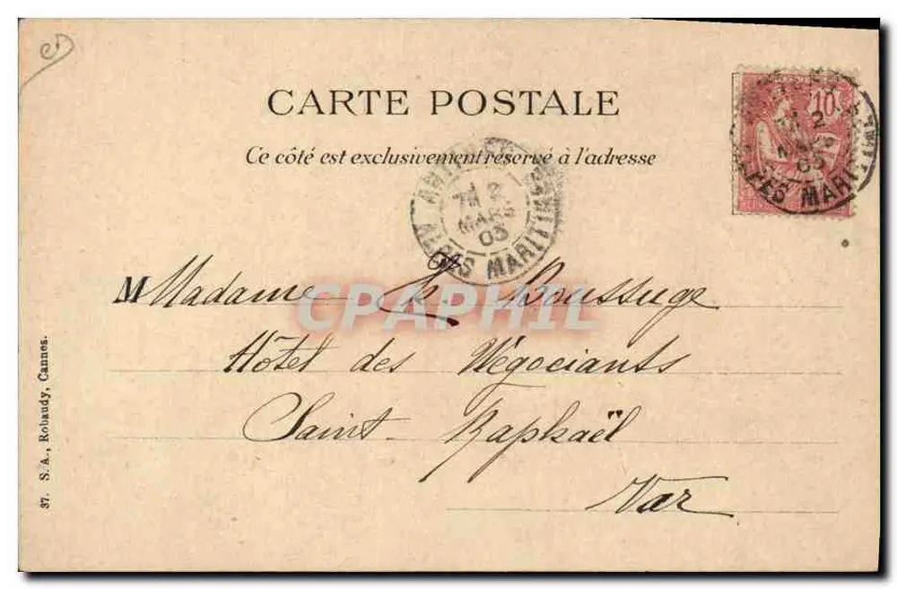 Zbieranie kaszii — S.A. Robaudy, Cannes - Rewers