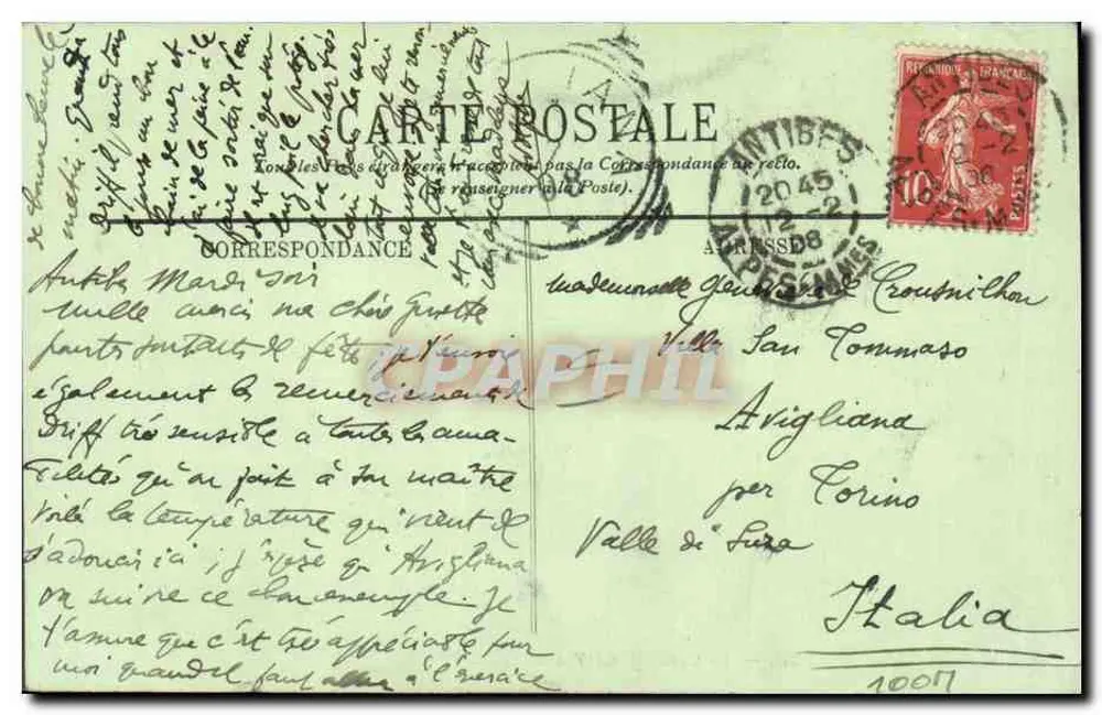 Auf der Côte d'Azur — Die Ernte der Tuberosen — LL. - Rückseite