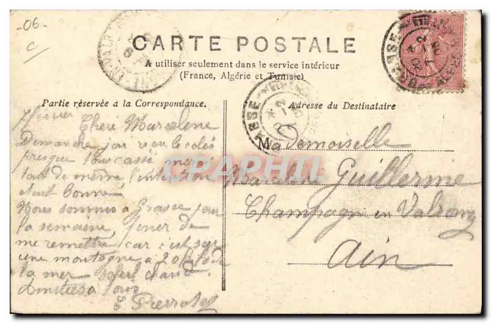 Côte d'Azur — Ernte der Tuberosen — P. L. Maillan, Verlag, Cannes - Rückseite