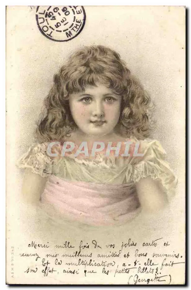 Petite fille — portrait — éditeur A. M. B. R. U. S. A. Z. 2 - Vorderseite