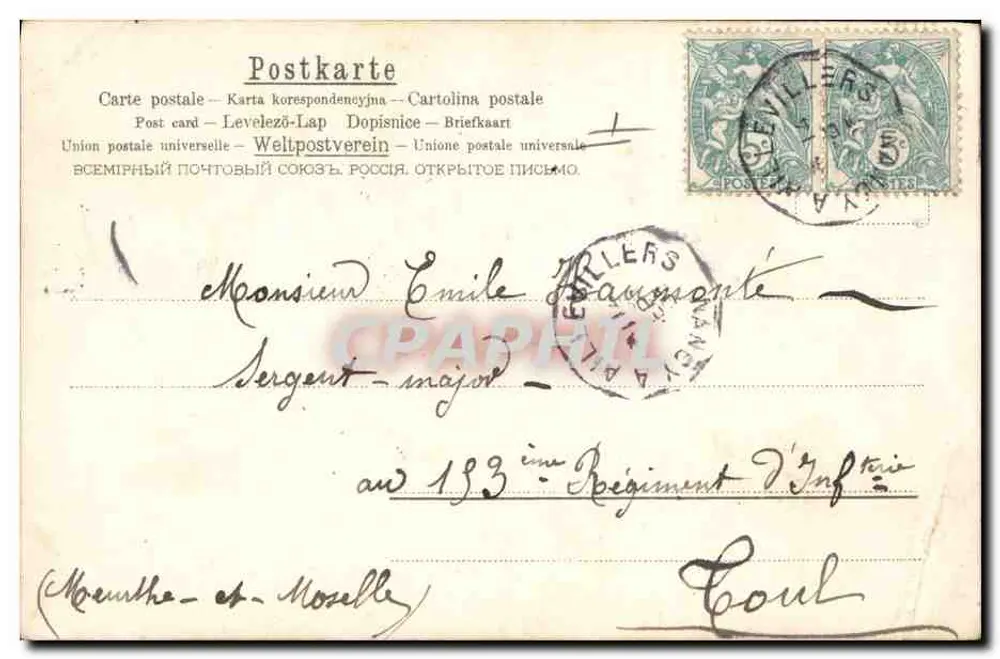 Petite fille — portrait — éditeur A. M. B. R. U. S. A. Z. 2 - Rückseite