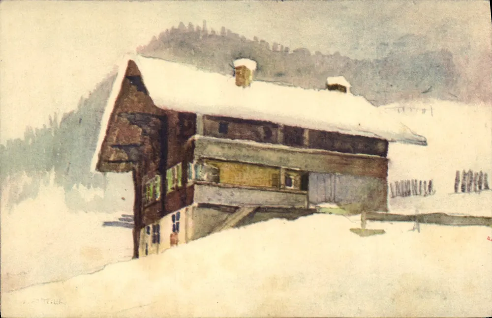 Schneechalet — Alpenlandschaft — L. T. Tillé - Vorderseite