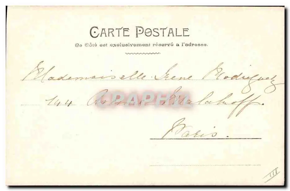 Junge Frau in einem Lilakleid — Weihnachten 1901 — Verleger nicht sichtbar - Rückseite