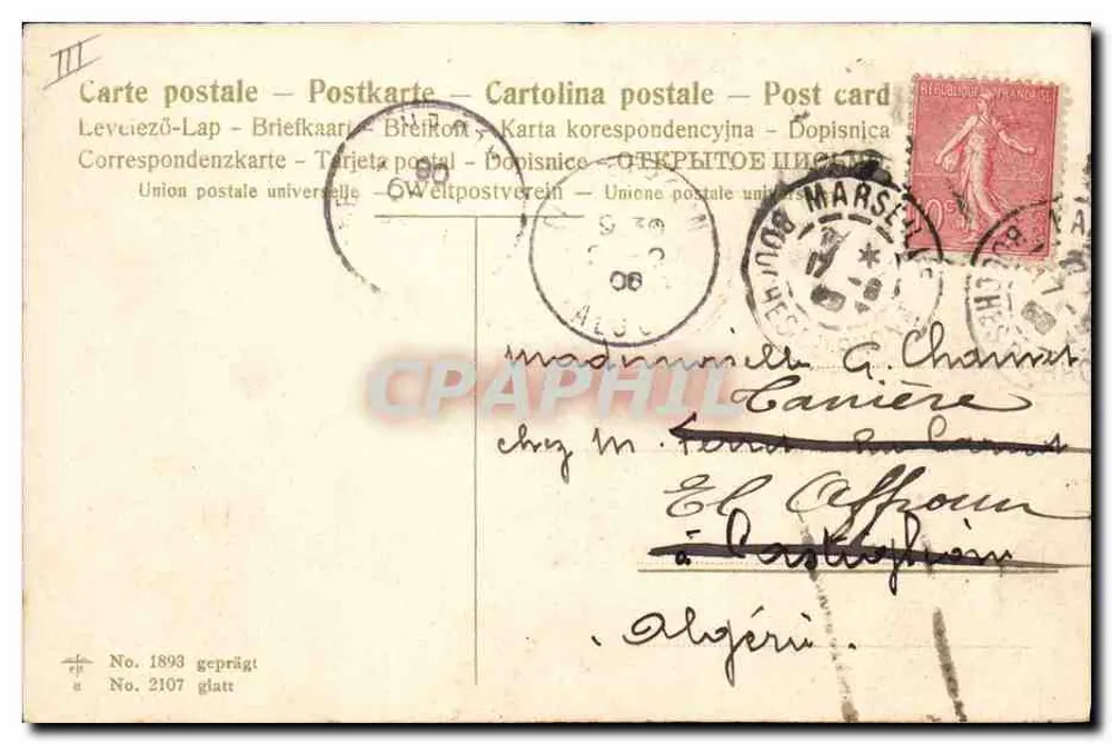 Flores de margaridas — edição ilustrada — editor não identificado, n° de série 2107 - Verso