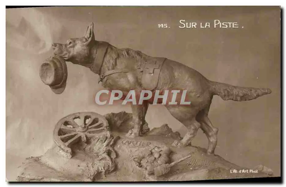 Hundestatue auf der Piste — L'Atelier d'Art Phot. — n° 145 - Vorderseite