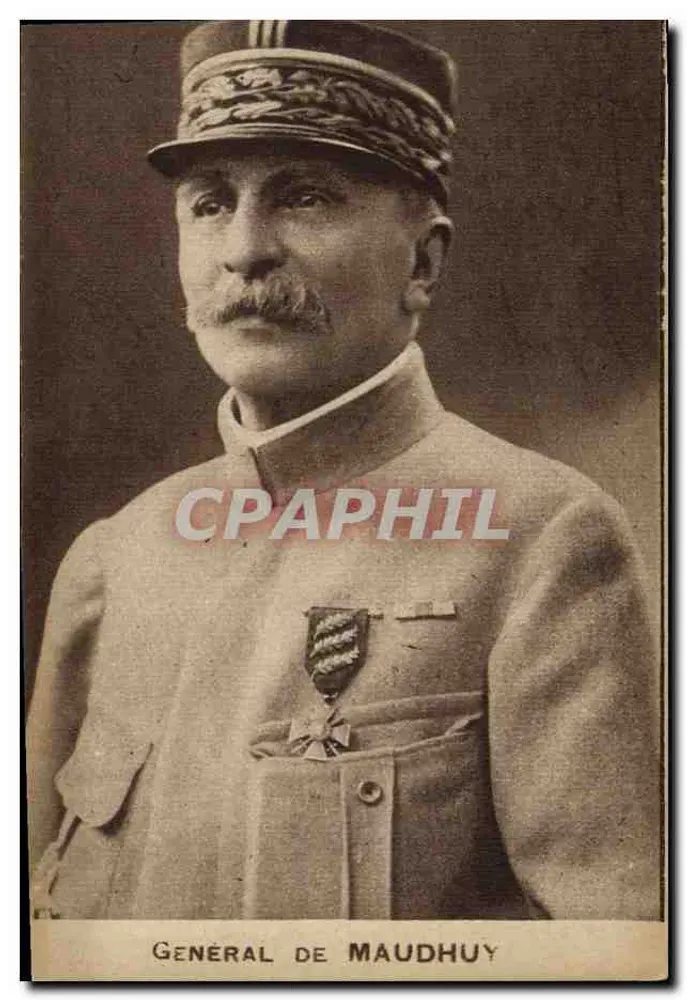 Geral de Maudhuy — retrato militar — Grav. Imp. Plaînbois, Motteville (Seine) - Frente