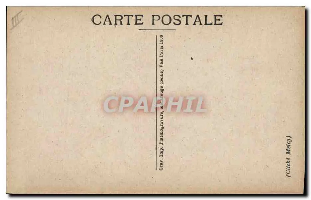 Geral Gouraud — retrato militar — Cliché Meley, Paris 1908 - Verso