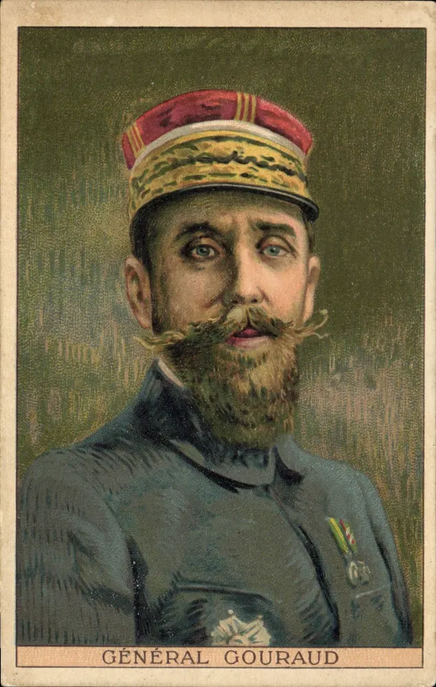 Geral Gouraud — retrato militar — editor não visível, número de série não legível - Frente