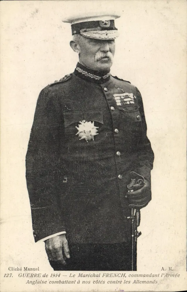 Maréchal French — Guerra de 1914 — comandante do Exército Inglês ao nosso lado contra os Alemães — Cliché Manuel n°127 - Frente