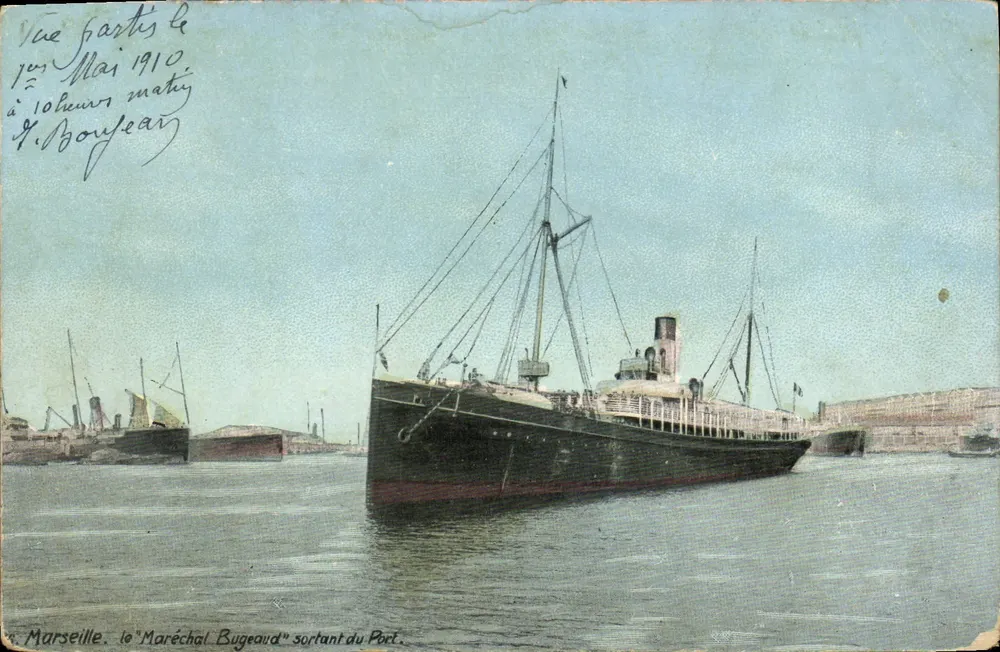 Marseille — Der "Maréchal Bugeaud" verlässt den Hafen — Aqua-Photo L.V. & Cie - Vorderseite