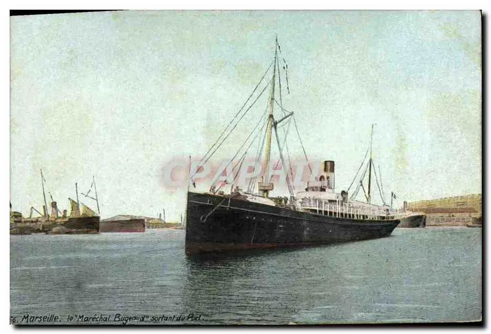 Marseille — Der "Maréchal Bugeaud" verlässt den Hafen — Aqua-Photo - Vorderseite