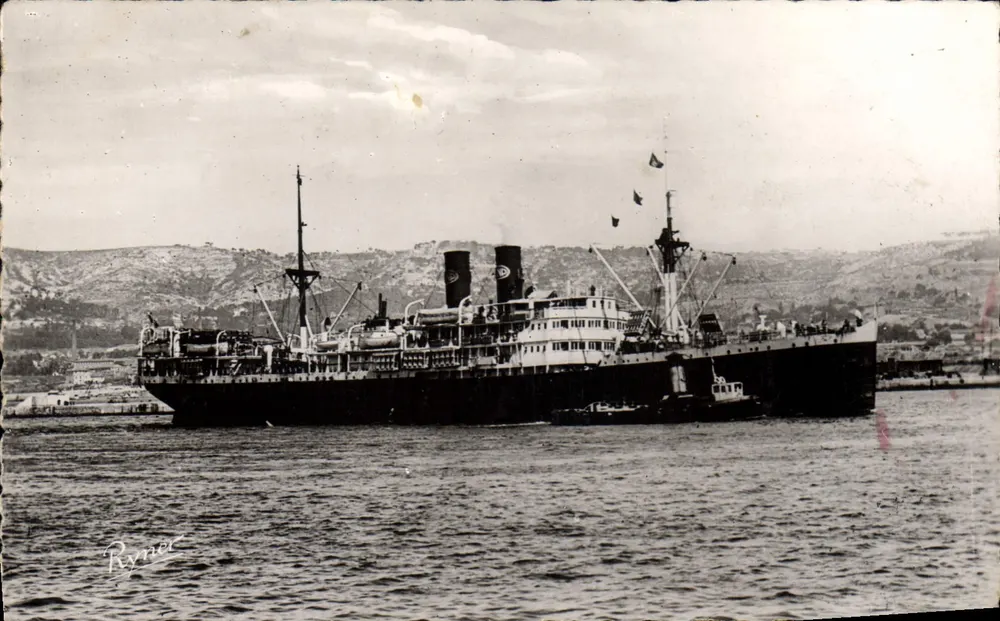 Dampfschiff — Hafen von Casablanca — Ryner - Vorderseite