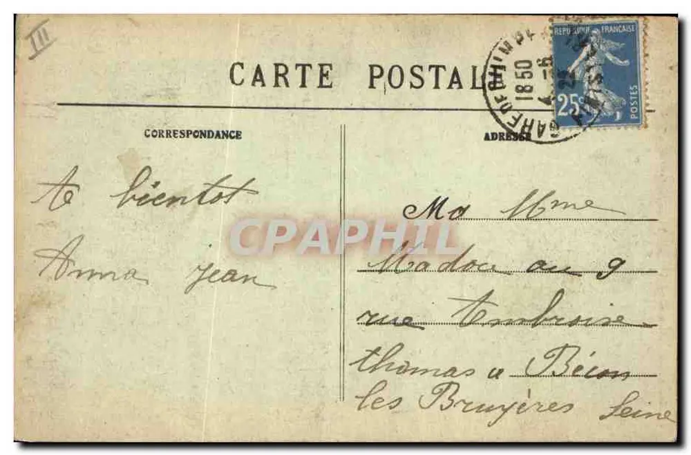 Vizinha pouco agradável — Panique propice — Coleção Villard, Quimper - Verso