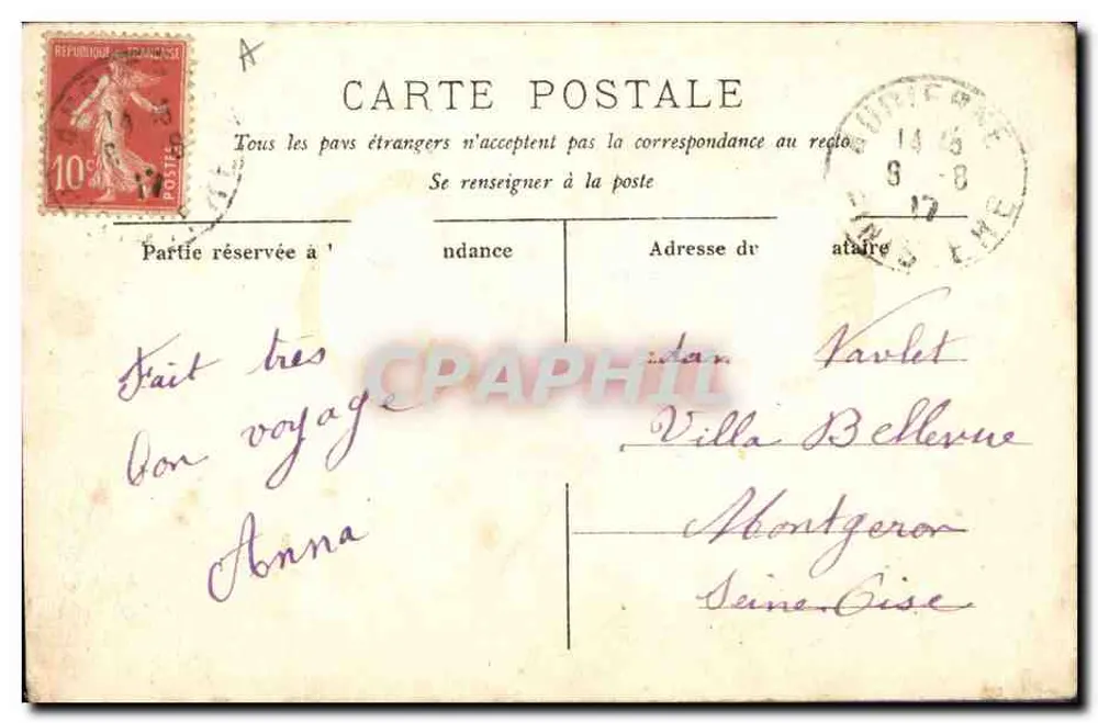 LIT CLOS — Pont-Aven, Concarneau, Rosponden — C.B.D. - Rückseite