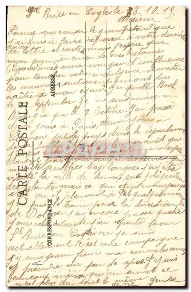 Lits-Clos e Berceais — A primeira becquée — Coleção E. Hamonic, St-B. - Verso