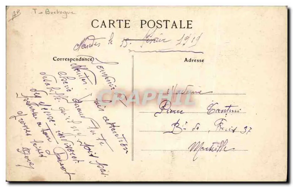 Auteur dos leitos fechados bretones — "Enfin seule" — Artaud e Nozais, Nantes, n°26 - Verso