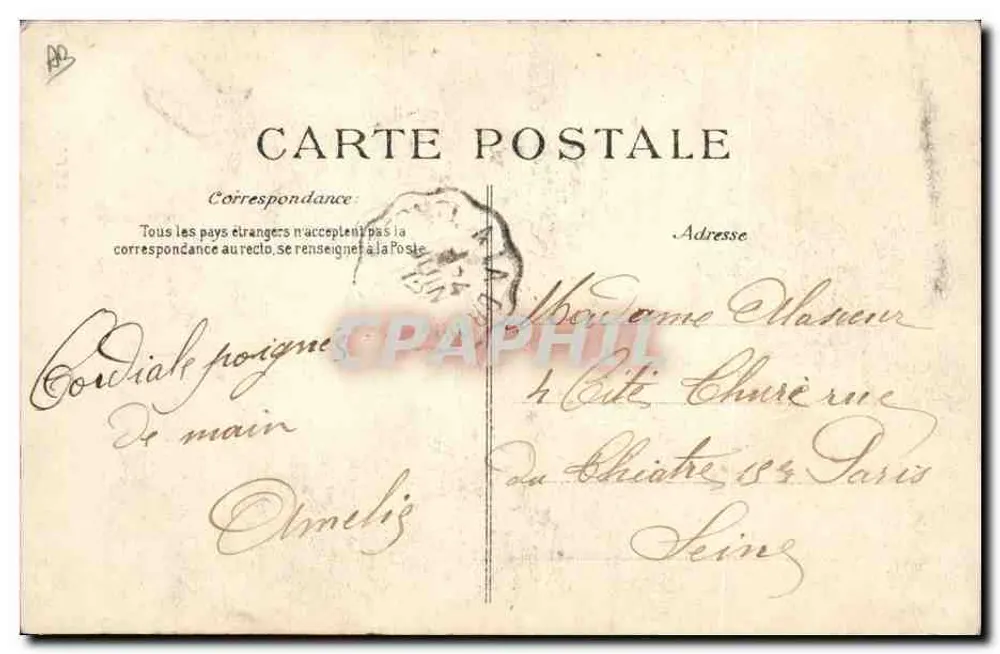 Le Lit Clos - Entrée dans la Chambre Nuptiale — En Bretagne, éditeur E.D. n°622 - Rückseite