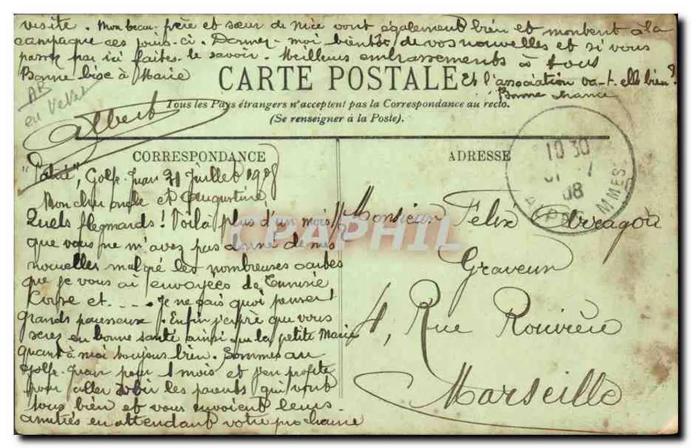 An der Côte d'Azur — Ernte von Tuberosen — LL. - Rückseite