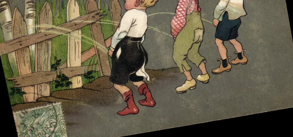 Enfants jouant à la corde — scène de rue — éditeur 'Postkarte — Carte postale' (verso) - Vorderseite