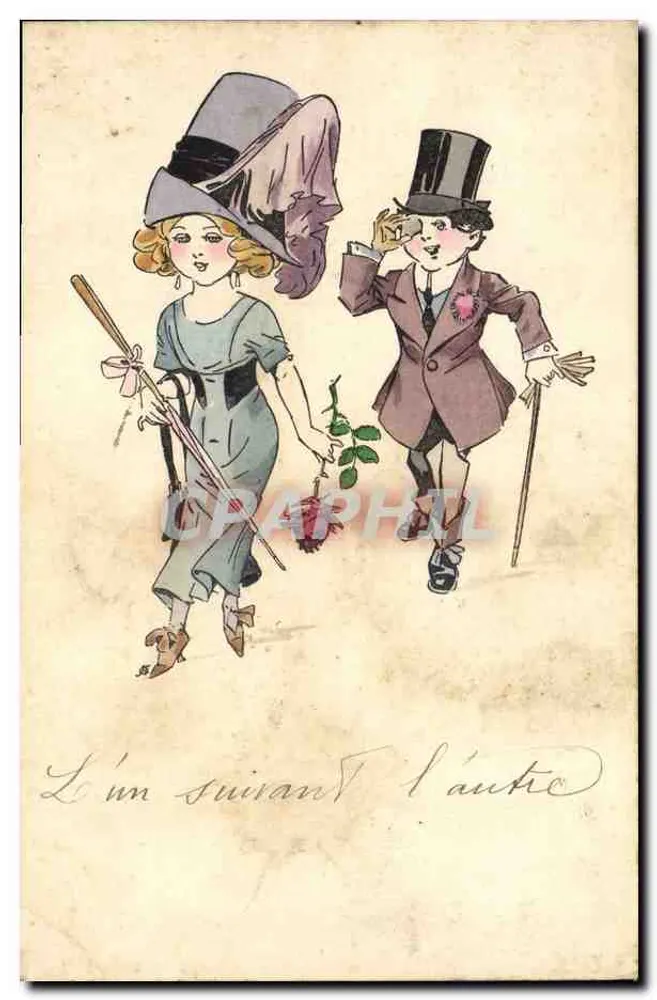 Deux amoureux — scène de rue — M. M. Vienne, n° 745 - Vorderseite