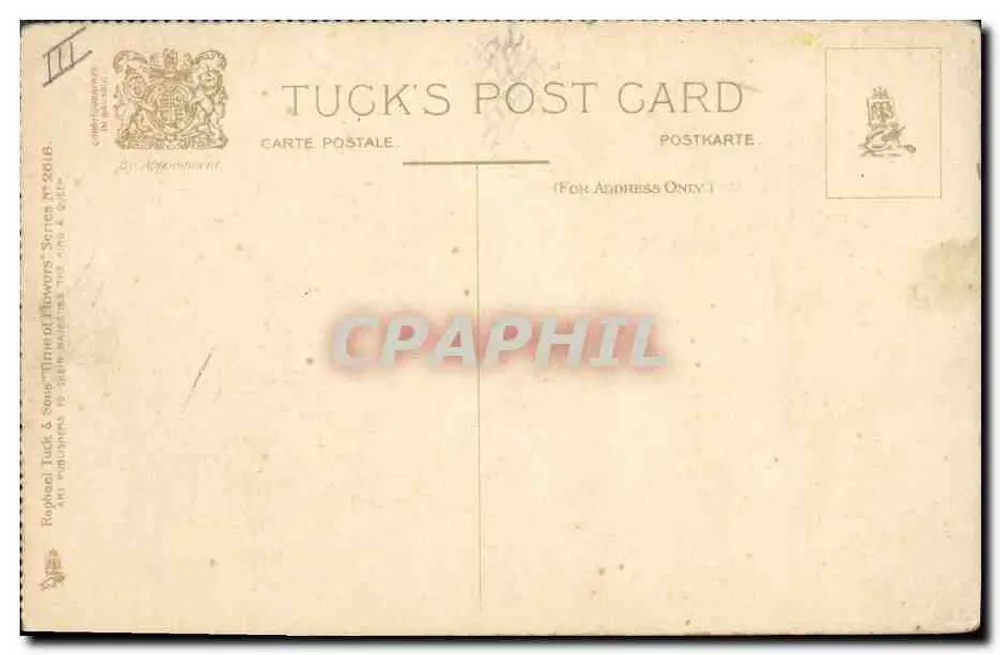 Rosas Rojas — pintura al agua — Tuck & Co. (Serie N°2616) - Reverso
