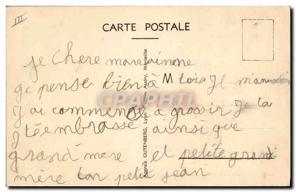 Cão de caça francês — retrato — MGM - Verso