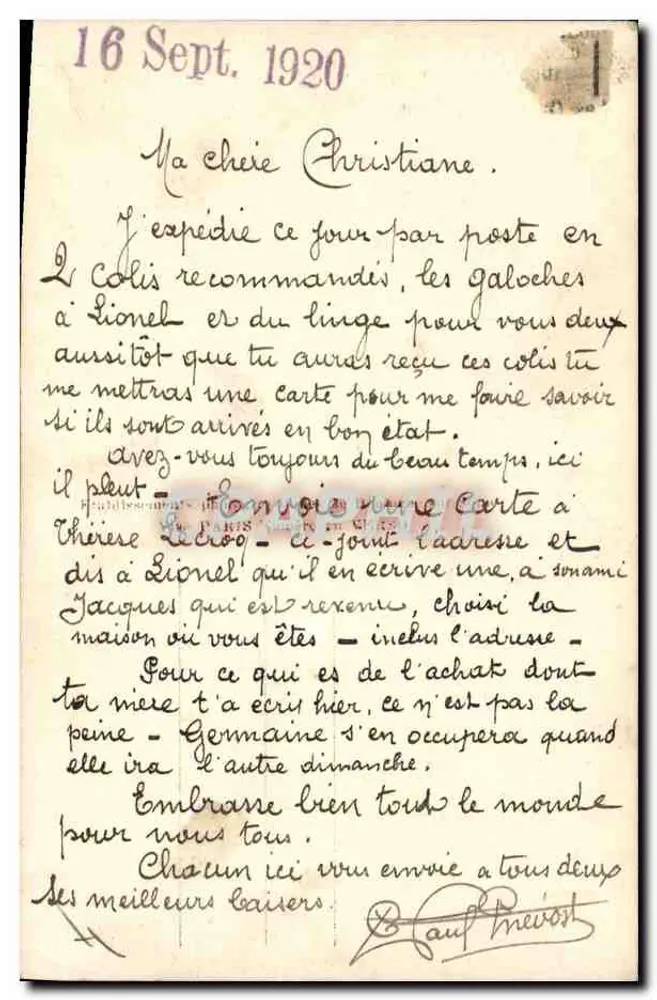 M. Clemenceau — Discurso do 17 de setembro de 1918 — DIX Paris 1333,5 - Verso