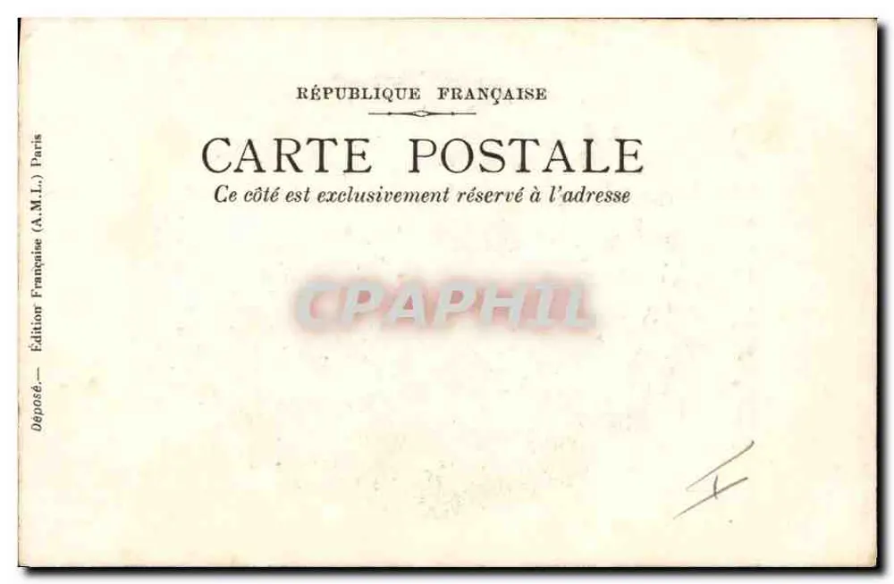 O Coronel Marchand — retrato militar enquadrado de louro — Editor A.M.L. Paris - Verso