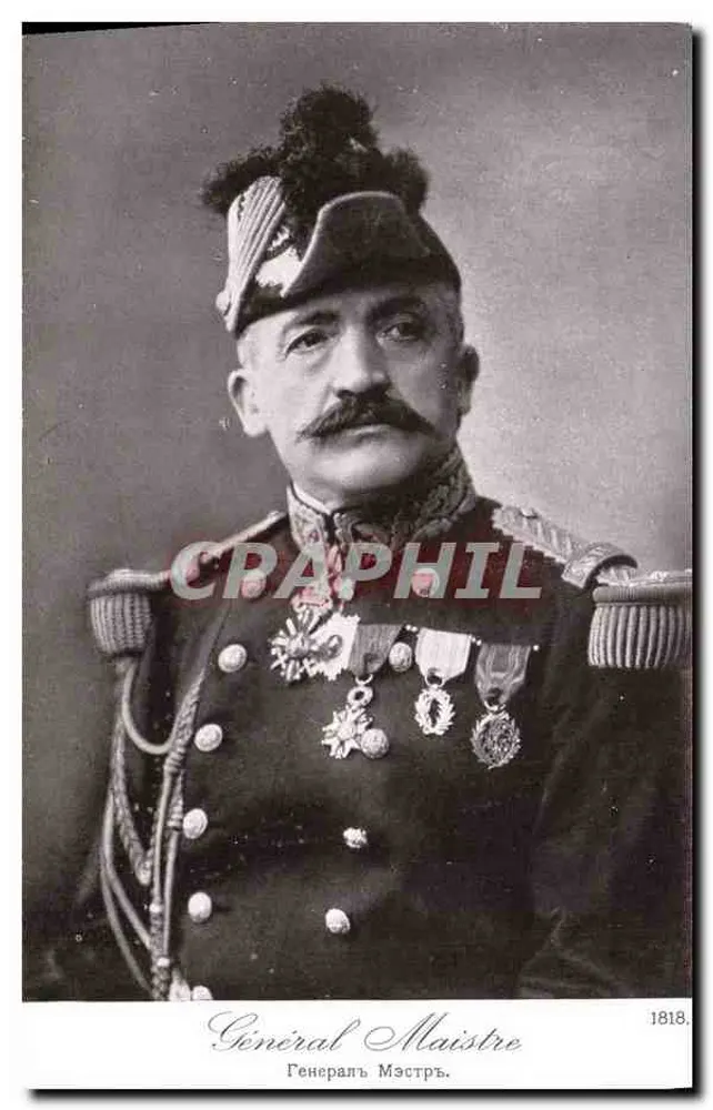 Gen. Maistre — portret wojskowy — Wydanie Patriotyczne, Paryż, 1914 - Awers