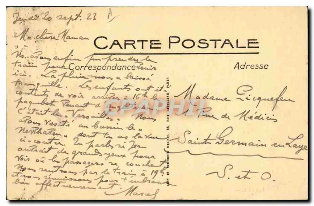 Dieppe — Das Schiff Newhaven verlässt den Hafen — LL. Nr. 205 - Rückseite