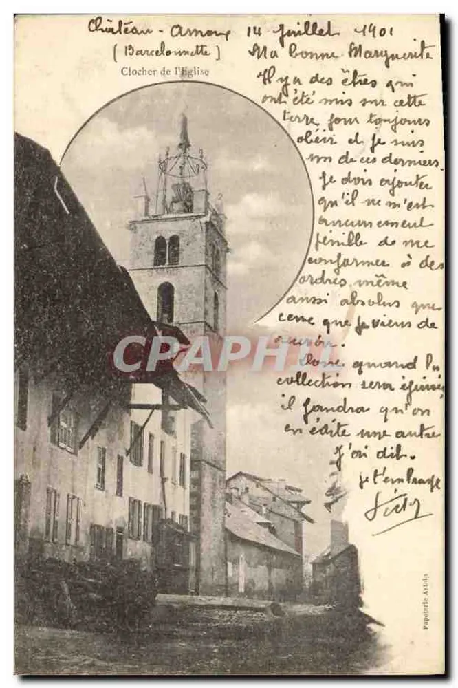 Castelo Arnoux — Torre da Igreja — Papel da Série 134 - Frente