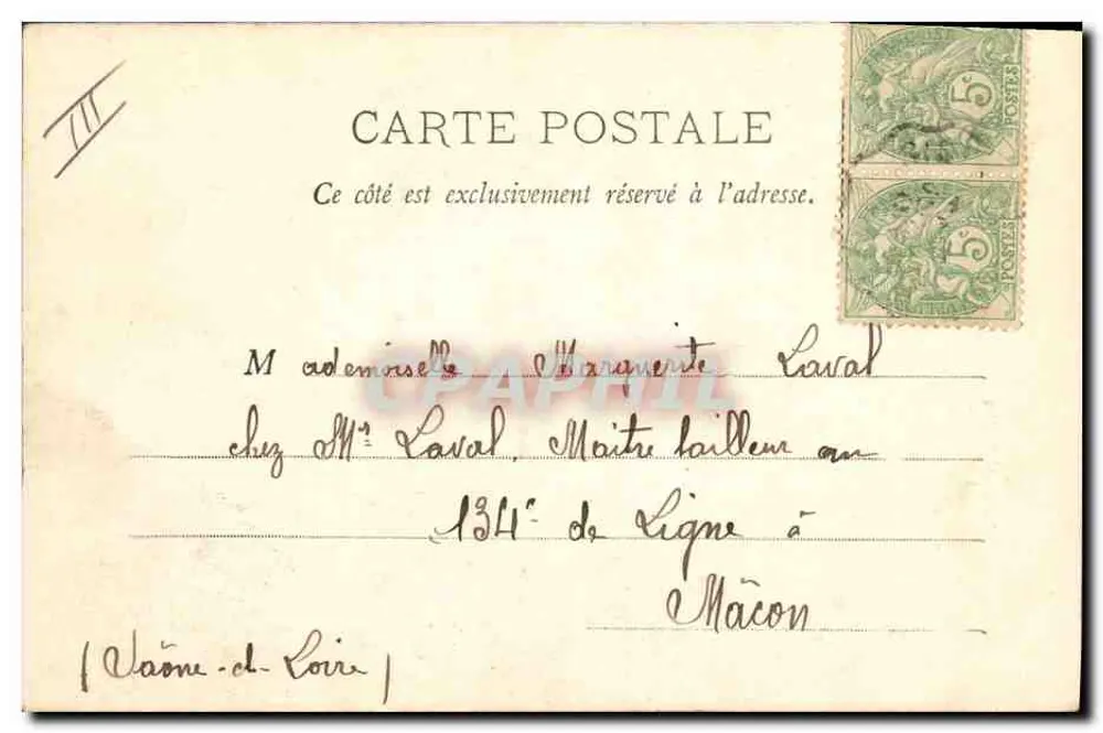 Castelo Arnoux — Torre da Igreja — Papel da Série 134 - Verso