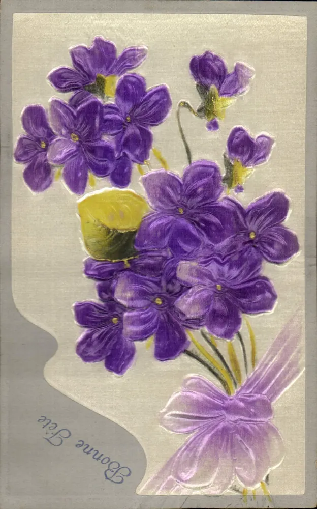 Violett-Bouquet — Frohe Geburtstage — Verlag unbekannt - Vorderseite