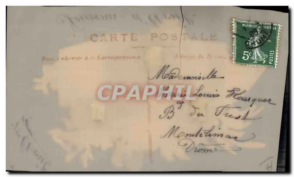 Fleurs et oiseaux — décor floral sur fond de livre — Souvenir d'Étaples - Verso