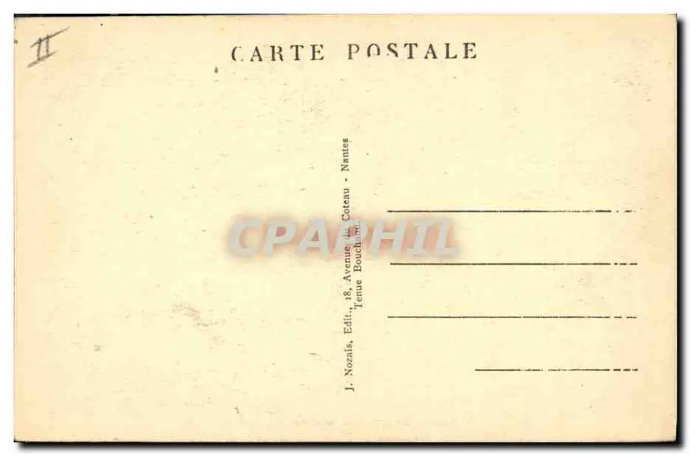 Ao redor dos Lits Clos bretones — A hora do pastor — J. Nozaïs, Nantes - Verso