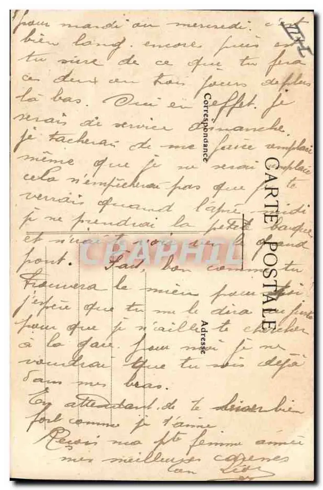 Ao redor dos leitos cles bretones — cena de jovens apaixonados — Artaud e Nozais, Nantes - Verso