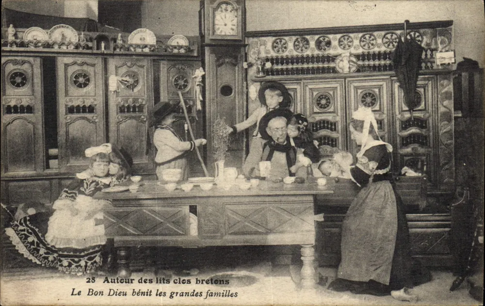 O Bom Deus abençoa as grandes famílias — cena de Natal — editor não identificado, n° 28 - Frente