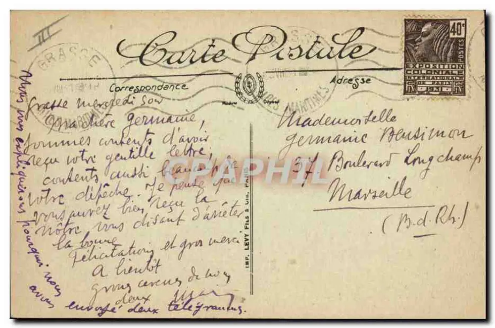 Die Côte d'Azur — Die Ernte der Tuberosen — LL. — Selecta - Rückseite